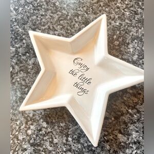 “Enjoy the little things” White Star Dish 9”